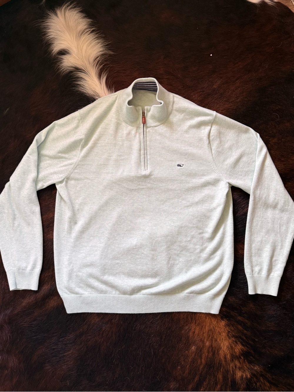 Vineyard Vineyard Vines Light Mint Quarter-Zip Sweater XL
